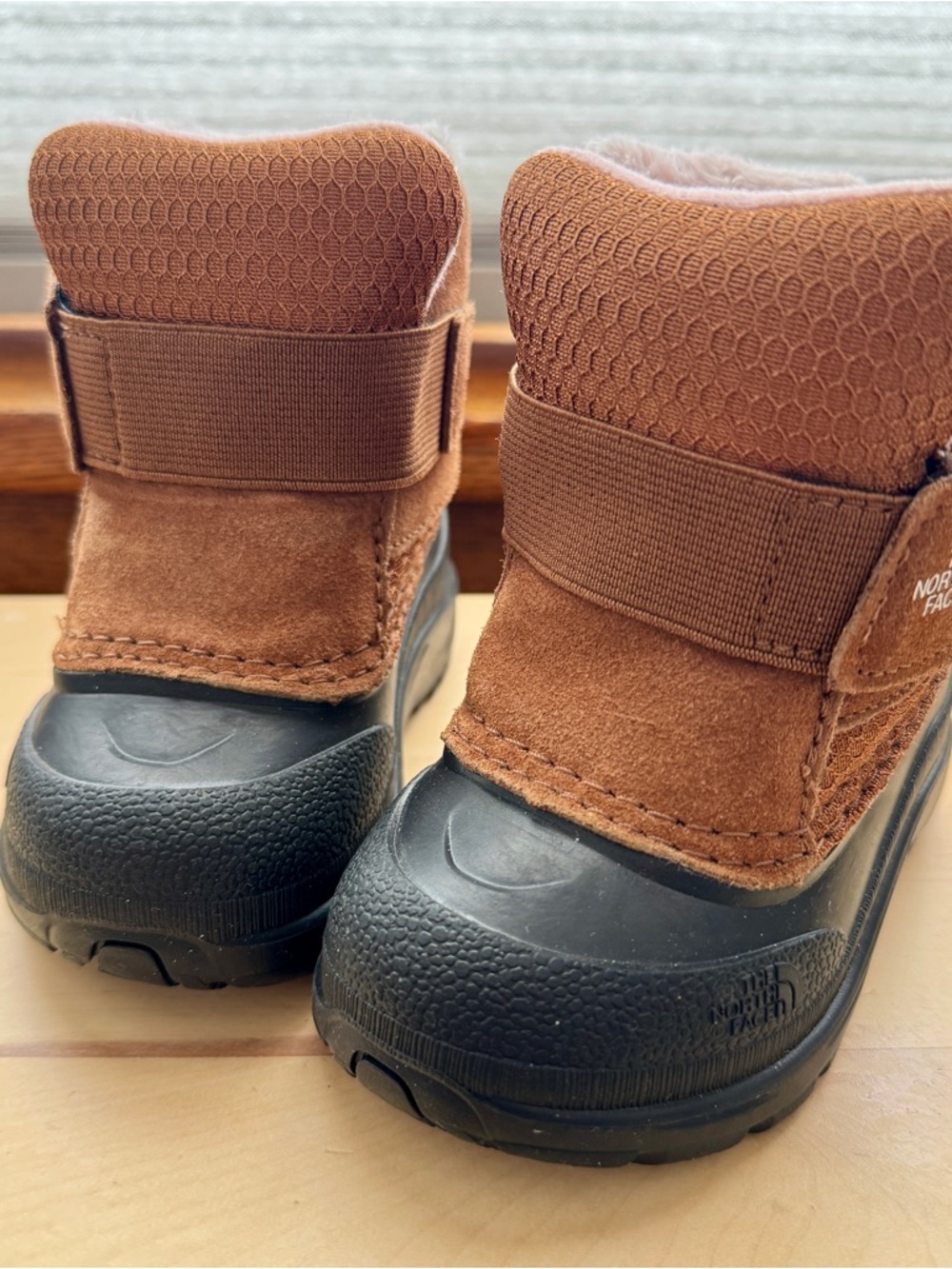 The North Face Alpenglow II Brown/Pink/Black Waterproof Winter Boots, Toddler 5